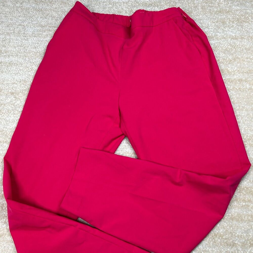 Calvin Klein Pants Womens 8 Pink Straight Leg Elastic Waist Side Zip Dress Work